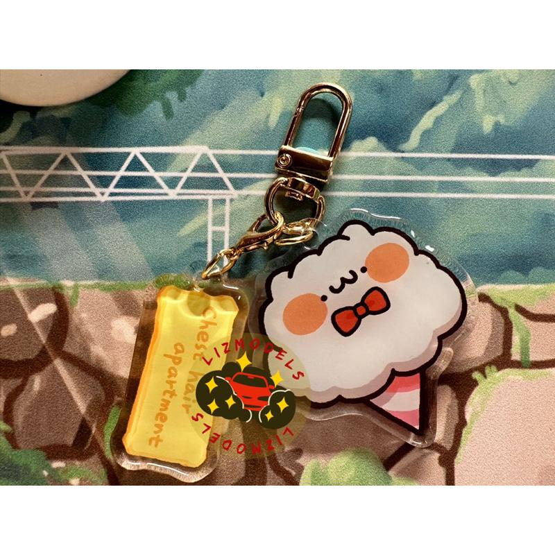 🔅里氏模型 Jinart 胸毛公寓 鑰匙圈 吊飾 馬戲團 胸毛 公寓 壓克力 公仔 Line 貼圖 喵喵怪 猴子 刺蝟-細節圖2