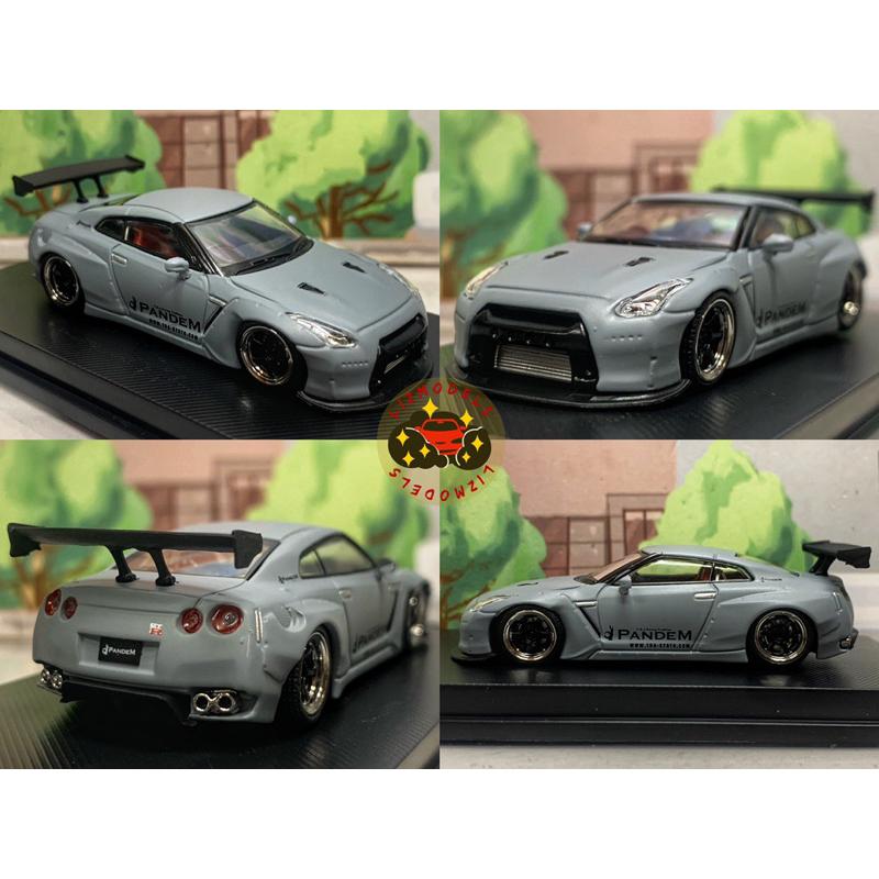 🔅里氏模型 LF 賠本出清 1/64 NISSAN GTR GT-R R35 高尾翼 消光黑 消光灰 Mini gt-細節圖3