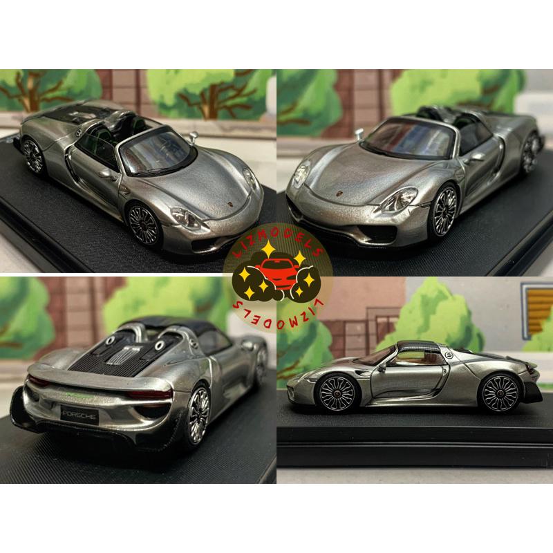 🔅里氏模型車 TM 1/64 保時捷 918 Porsche Spyder 粉豬 白色 黑色 MINI GT-細節圖2