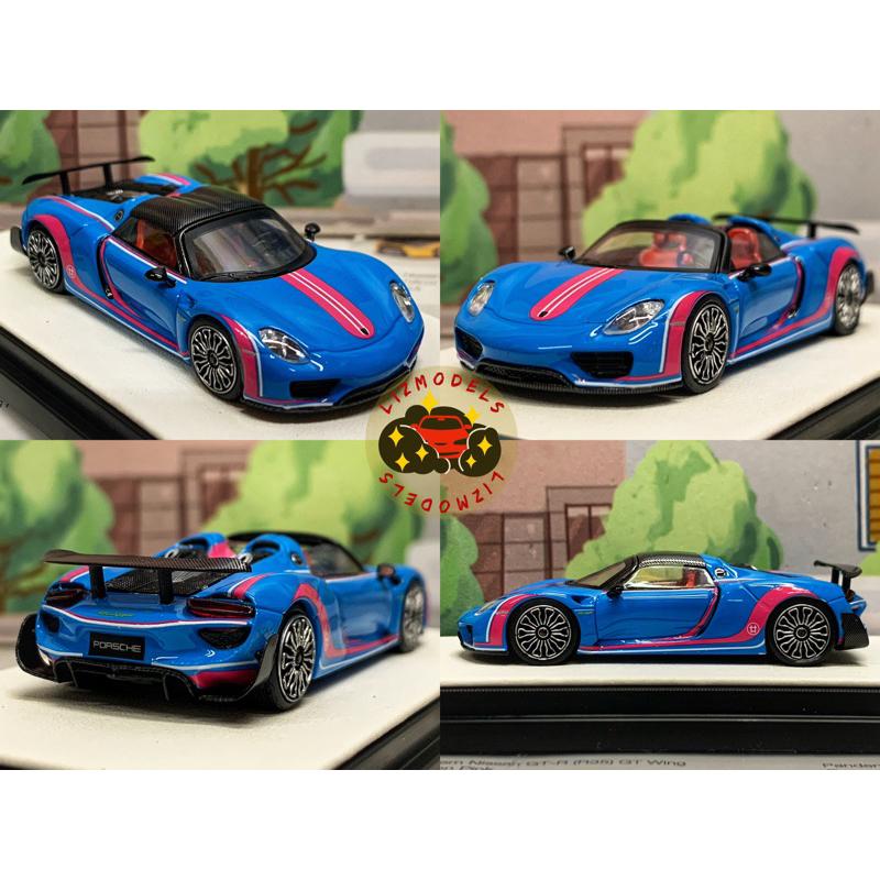 🔅里氏模型車 TM 1/64 保時捷 918 Porsche Spyder 粉豬 白色 黑色 MINI GT-細節圖8
