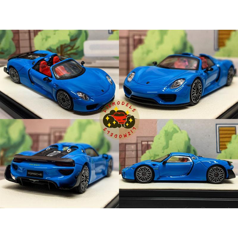 🔅里氏模型車 TM 1/64 保時捷 918 Porsche Spyder 粉豬 白色 黑色 MINI GT-細節圖9