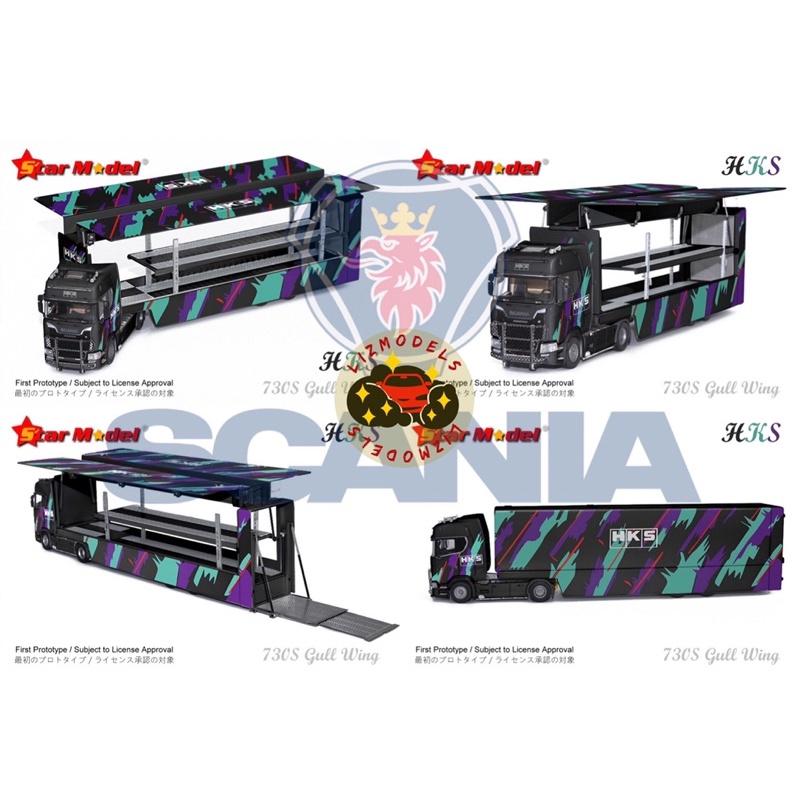 🔅里氏模型車 GCD 1/64 鷹頭獅身 ADVAN Scania 730S 鷗翼 汽車 運輸車 拖車 Supreme-細節圖8