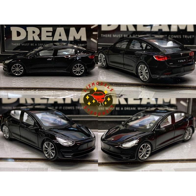 🔅里氏模型車 TM 1/64 特斯拉 Tesla model 3 白色 黑色 紅色 電動車 Time Micro 模型車-細節圖2