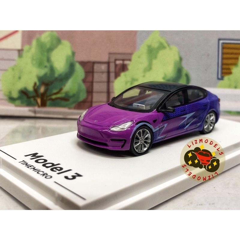 🔅里氏模型車 TM 1/64 特斯拉 Tesla model 3 白色 黑色 紅色 電動車 Time Micro 模型車-細節圖8