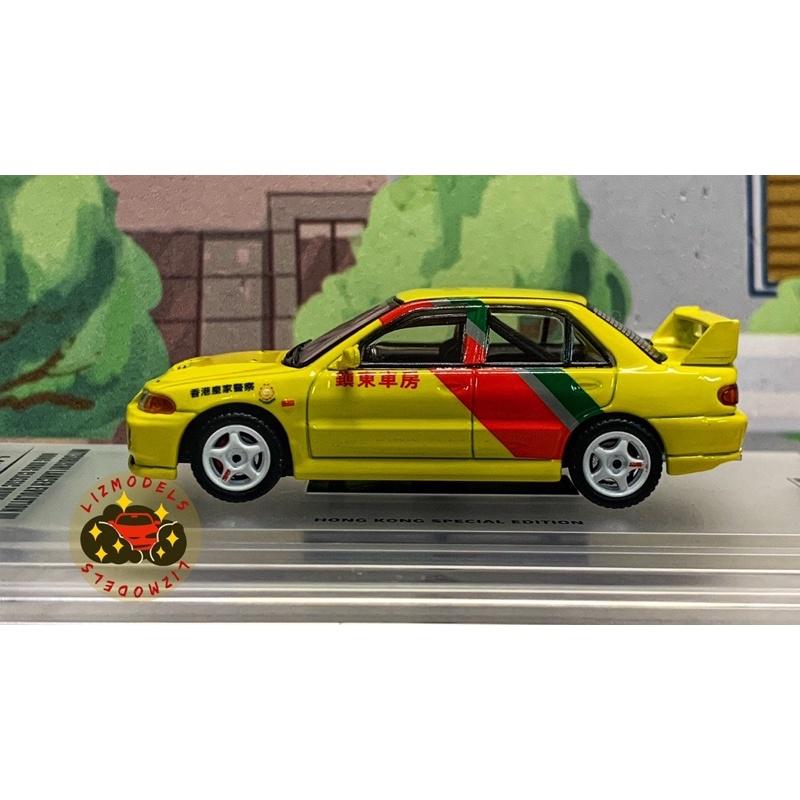 🔅里氏模型車 Inno64 1/64 Mitsubishi Lancer Evo lll 鎮東車房 霹靂火 合金模型車-細節圖3