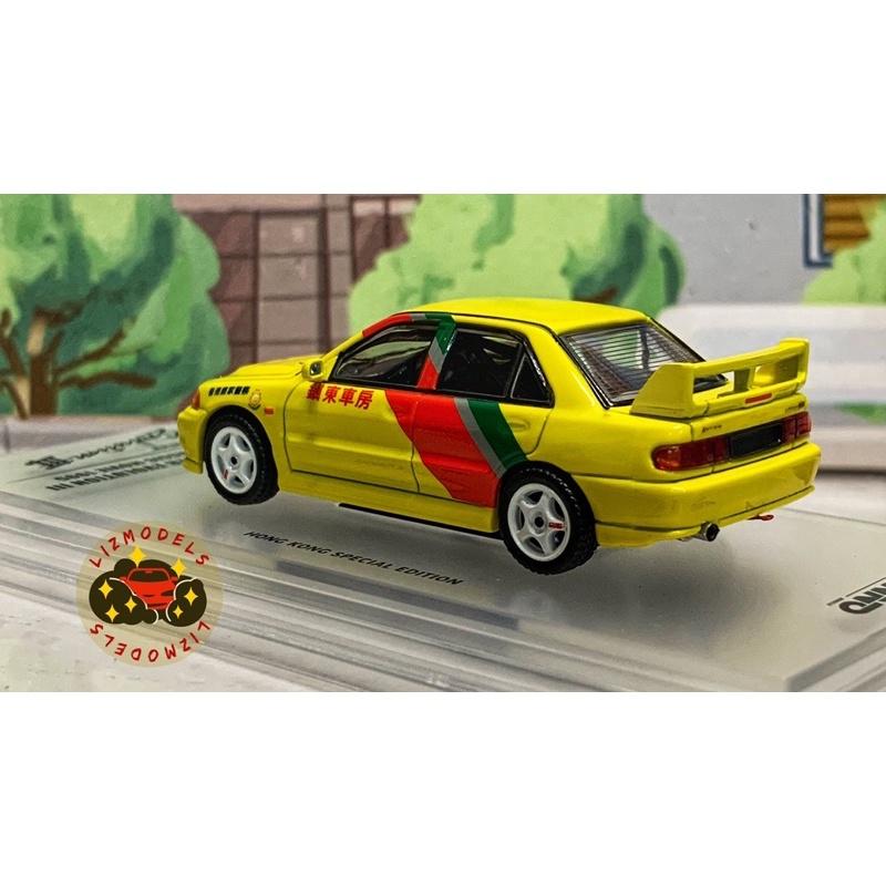 🔅里氏模型車 Inno64 1/64 Mitsubishi Lancer Evo lll 鎮東車房 霹靂火 合金模型車-細節圖4