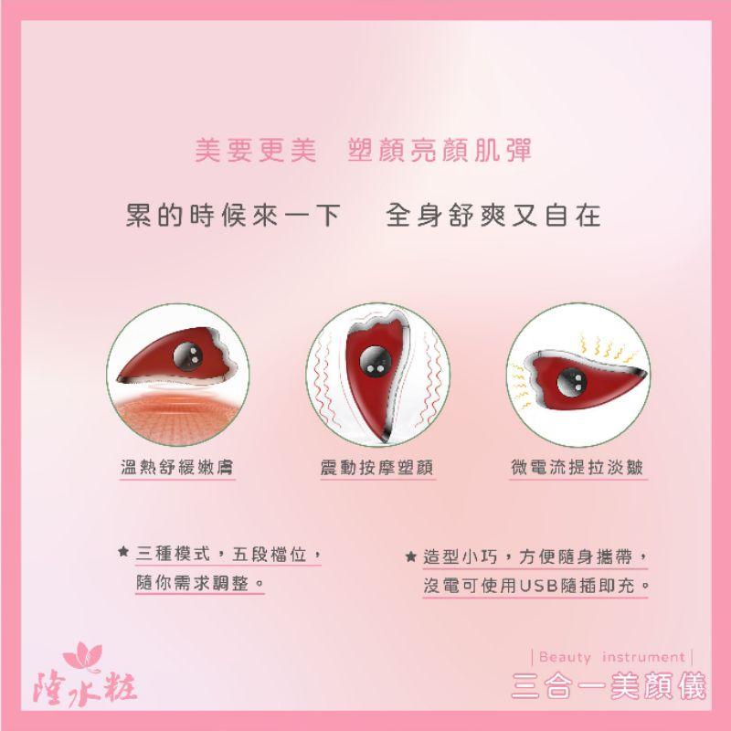 【台灣現貨平日24小時內出貨】SF-3006  刮痧板 經絡 導入三合一美顏儀 微電流 熱感 震動-細節圖5