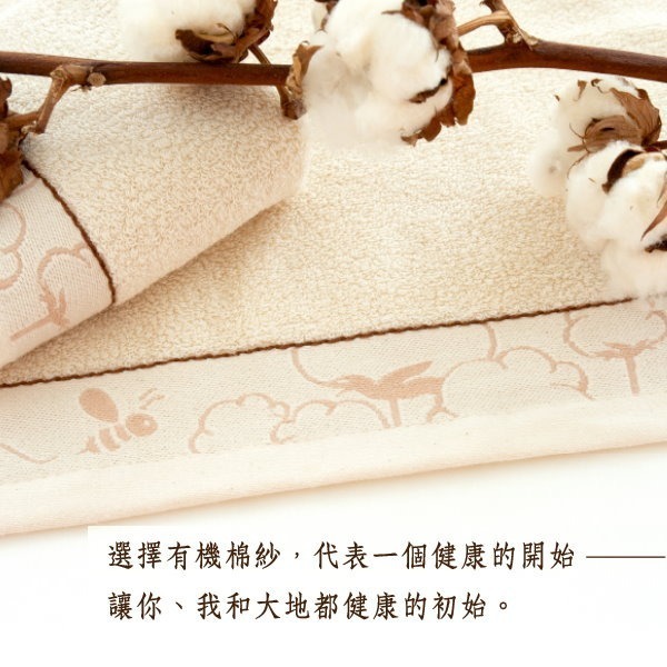 台灣興隆毛巾 蜜蜂棉花有機棉方巾(3條方巾 有機棉 有機棉浴巾 浴巾 雙股毛巾 加厚毛巾 台灣製毛巾 快乾吸水 台灣現貨-細節圖2