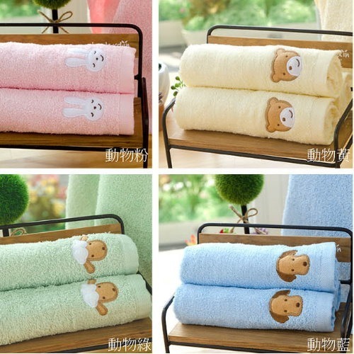 台灣興隆毛巾 素色繡花童巾 3入-細節圖2