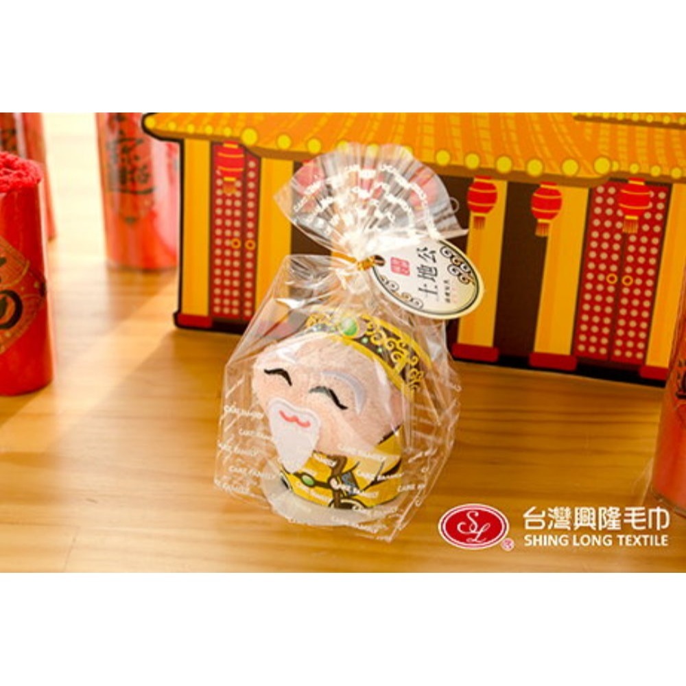 神明公仔-土地公(單入袋裝)台灣興隆毛巾製．開運造型毛巾(蛋糕毛巾/拜年款)-細節圖2