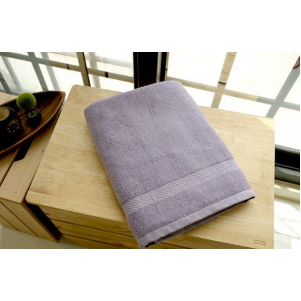美國棉．雅痞雙股厚款浴巾-雅痞紫(單條浴巾組)【台灣興隆毛巾專賣】飯店等級厚度-規格圖7