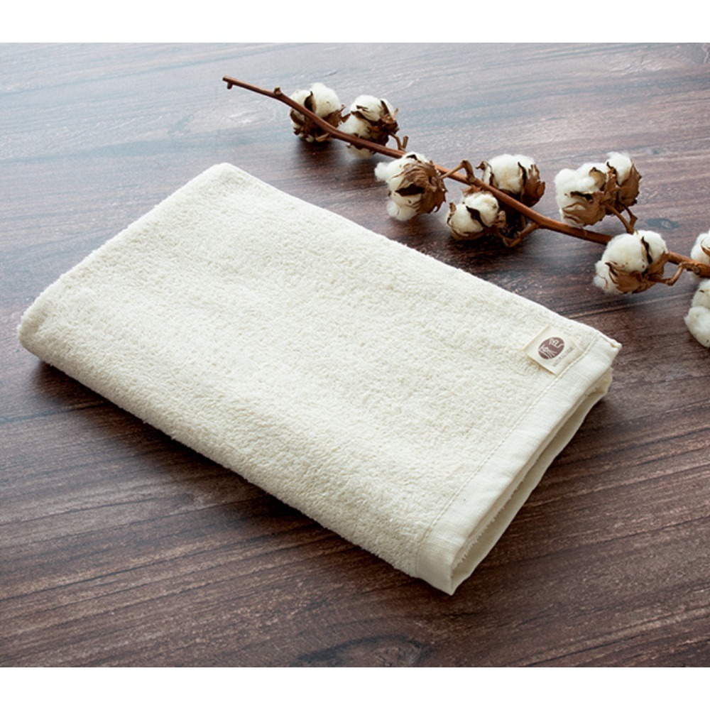 原色．原棉無染純棉浴巾 (2條浴巾組)【台灣興隆毛巾製】無染環保系列 輕薄易乾-細節圖2