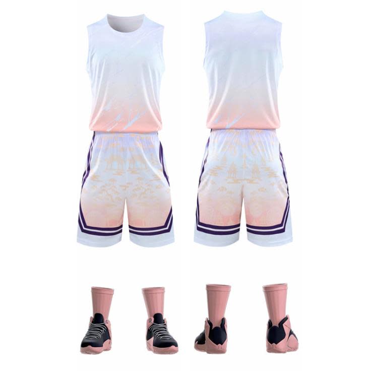 背心 新款兒童成人籃球服套裝個性透氣耐穿運動球服訓練球衣比賽服-細節圖8