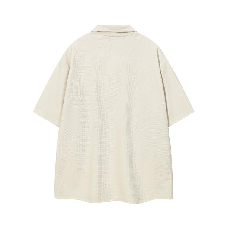 S727 黑色 杏色 S-XL 100%聚酯纖維 | 春夏季潮牌短袖短T-細節圖3