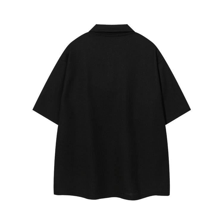 S727 黑色 杏色 S-XL 100%聚酯纖維 | 春夏季潮牌短袖短T-細節圖5