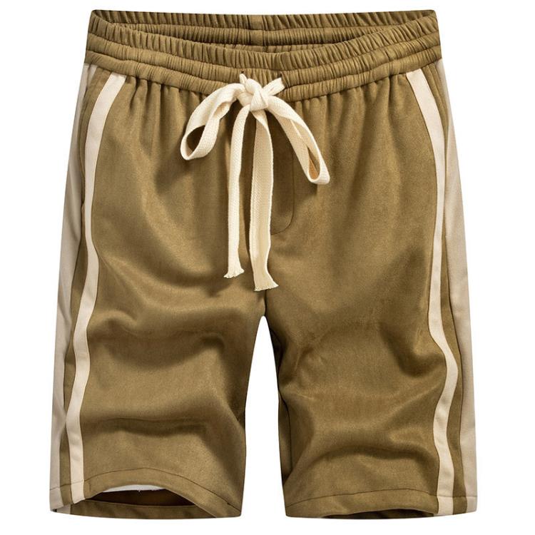 2023夏裝中褲男中青年男裝寬松系帶松緊帶夏季休閒短褲-細節圖5