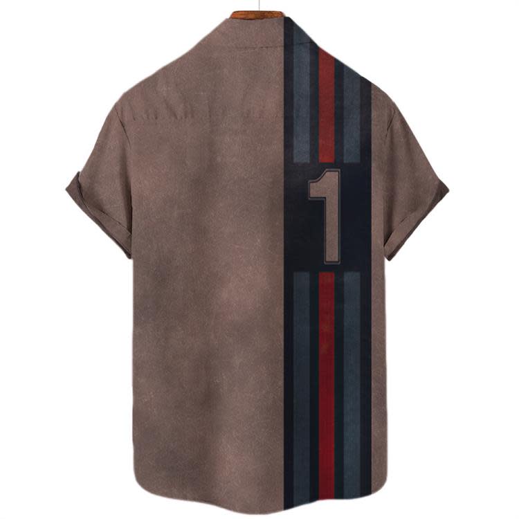 襯衫 2023新品歐美爆款都市休閒翻領舒適型短袖-細節圖3