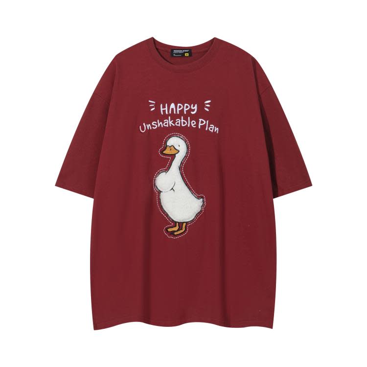 S733 黑色 棗紅 雪花灰 S-XL 100%棉 | 2023春夏新品潮牌T恤短T-細節圖2