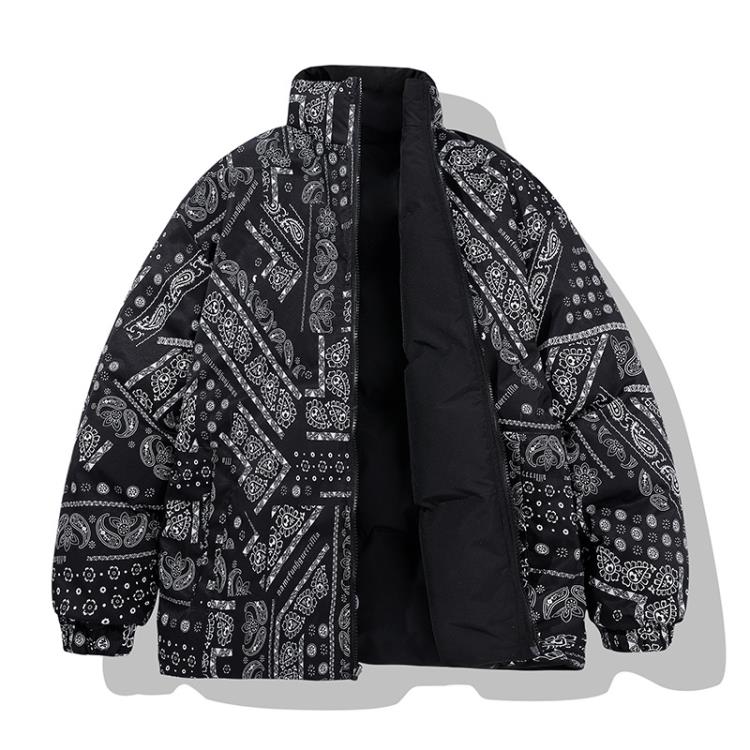 外套 新情侶二面穿棉衣男生冬季新款潮流ins棉襖加厚休閒百搭棉服-細節圖5