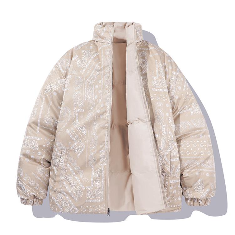 外套 新情侶二面穿棉衣男生冬季新款潮流ins棉襖加厚休閒百搭棉服-細節圖6