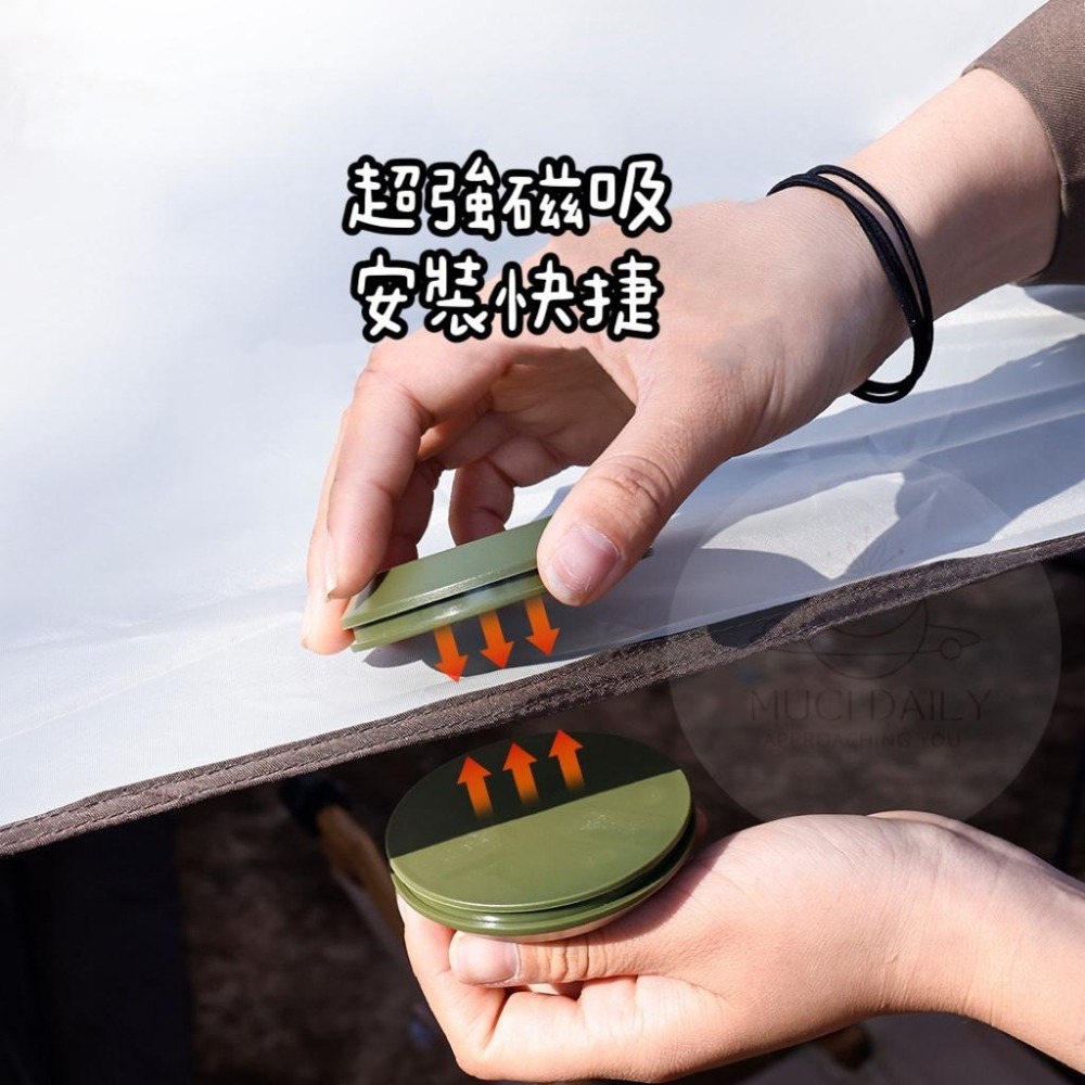 台灣現貨🇹🇼 24hr快速出貨🚀 帳蓬磁吸掛鉤 戶外磁吸露營掛鉤 野營帳篷強磁掛鉤 天幕便攜式露營燈固定器-細節圖3