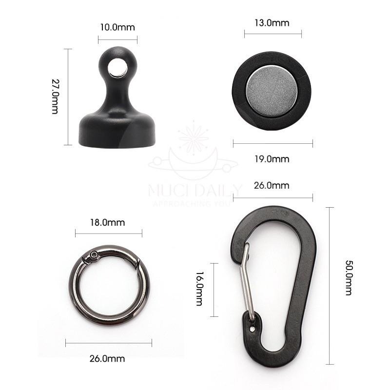 台灣現貨🇹🇼 24hr快速出貨🚀 萬用磁鐵D型扣 加粗O扣環 天幕磁鐵掛勾 燈條磁鐵掛勾 營帳磁鐵掛勾 露營收納掛勾-細節圖4