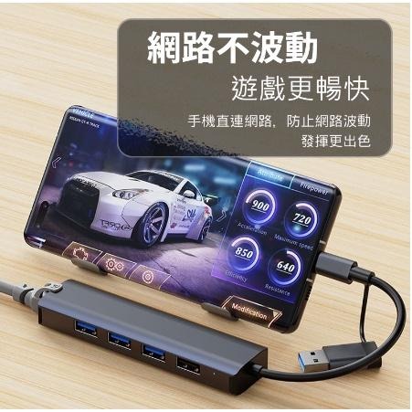 TYPE-C轉RJ45集線器 TYPE-C有線網路轉換器 TYPE-C轉千兆網卡 可適用IPAD MAC-細節圖4