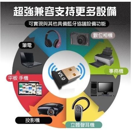 藍牙接收器 藍芽5.0適配器 藍牙音頻 外接藍牙 連接藍牙音箱 耳機 滑鼠 鍵盤-細節圖3