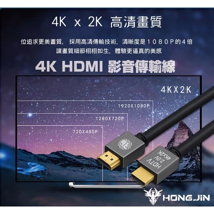 HDMI 2.0影音傳輸線 4K版本超高清品質 HDMI線 銀殼-細節圖2