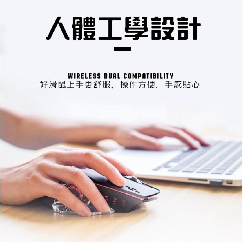 宏晉 HJG-02 可充電的靜音無線電競滑鼠 RGB呼吸炫光 DPI變速-細節圖2