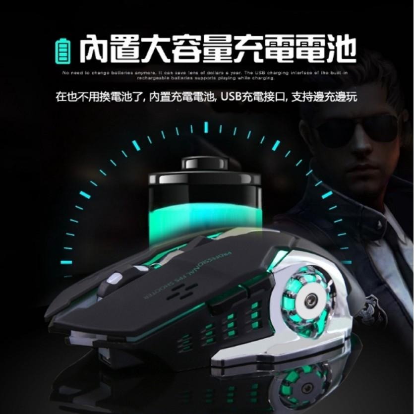 宏晉 HJG-02 可充電的靜音無線電競滑鼠 RGB呼吸炫光 DPI變速-細節圖5