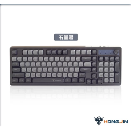宏晉 HJ-821 無線鍵盤 咖啡薄膜無線鍵盤 19鍵無衝突 球型鍵帽 旋鈕控制 Type-C 呼吸背光 一鍵切換-規格圖10