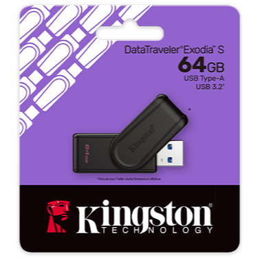 KINGSTON 金士頓 DTXS DataTraveler Exodia S USB 隨身碟 搭配大膽顏色的活動帽蓋-64G