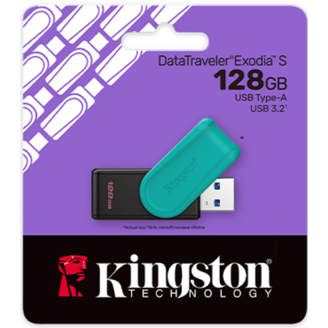KINGSTON 金士頓 DTXS DataTraveler Exodia S USB 隨身碟 搭配大膽顏色的活動帽蓋-規格圖2