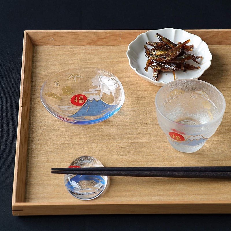 【富士🇯🇵日本代購】日本製 石塚硝子 ADERIA mono 開運豆皿 醬料小碟 醬料碟 富士山 達摩 招財貓-細節圖4