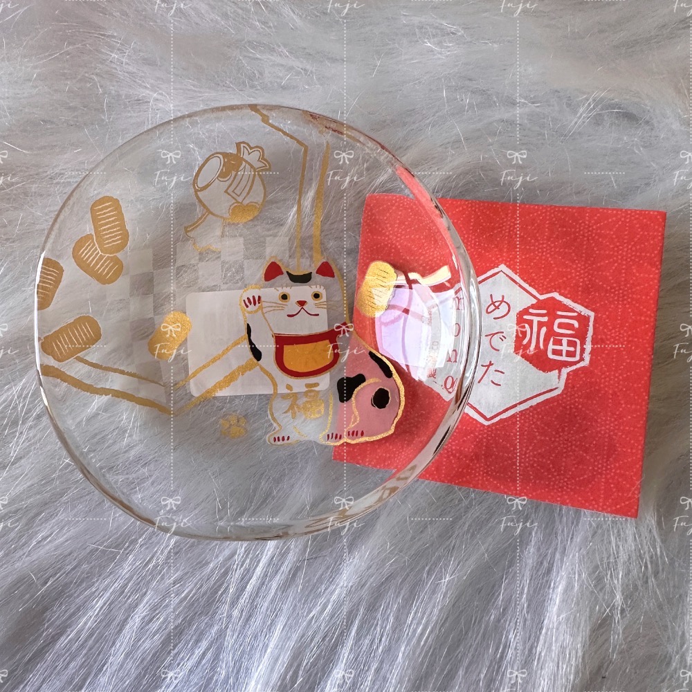 【富士🇯🇵日本代購】日本製 石塚硝子 ADERIA mono 開運豆皿 醬料小碟 醬料碟 富士山 達摩 招財貓-細節圖8