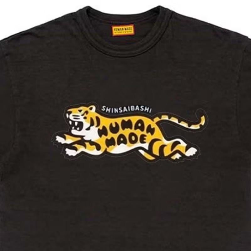 【富士🇯🇵日本代購】全新日本現貨 HUMAN MADE 2025SS 限量 心齋橋限定 春夏新款 老虎T 黑色 S號-細節圖2