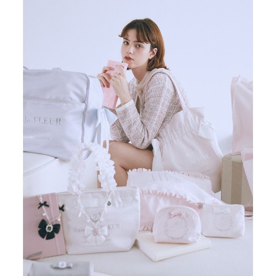 【富士🇯🇵日本代購】全新日版現貨 Maison de FLEUR 毛絨 珍珠包 單肩包 手提包 手拎包 斜挎包 送禮-細節圖6