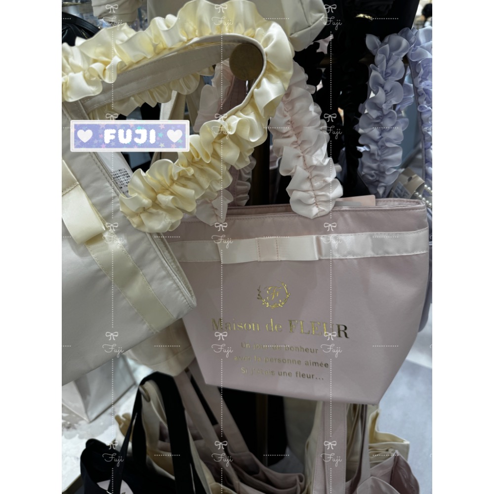 【富士🇯🇵日本代購】全新日版現貨 Maison de FLEUR 毛絨 珍珠包 單肩包 手提包 手拎包 斜挎包 送禮-細節圖9