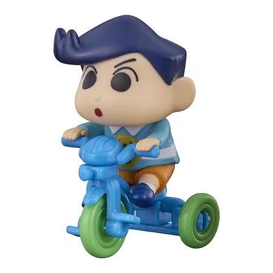 【富士🇯🇵日本代購】全新正版現貨 BANDAI 蠟筆小新 角色造型車 騎腳踏車 扭蛋 轉蛋 收藏-規格圖1