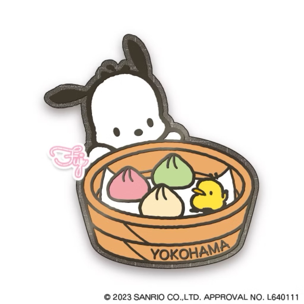 【富士🇯🇵日本代購】全新日本現貨 神奈川限定 橫濱限定 橫濱 三麗鷗 Kitty 庫洛米 布丁狗 美樂蒂 別針 收藏-規格圖2