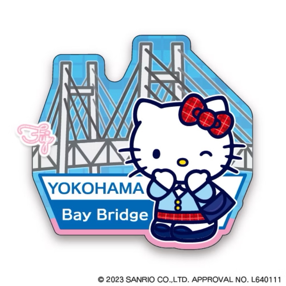 【富士🇯🇵日本代購】全新日本現貨 神奈川限定 橫濱限定 橫濱 三麗鷗 Kitty 庫洛米 布丁狗 美樂蒂 別針 收藏-規格圖2