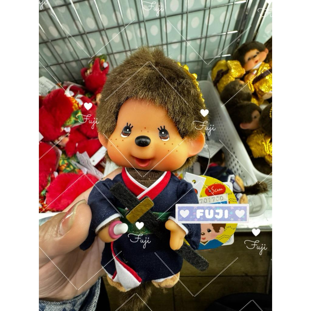 【富士🇯🇵日本代購】全新正版現貨 夢奇奇 MONCHHICHI モンチッチ 劍豪 武士 キーチェーン 吊飾-細節圖4