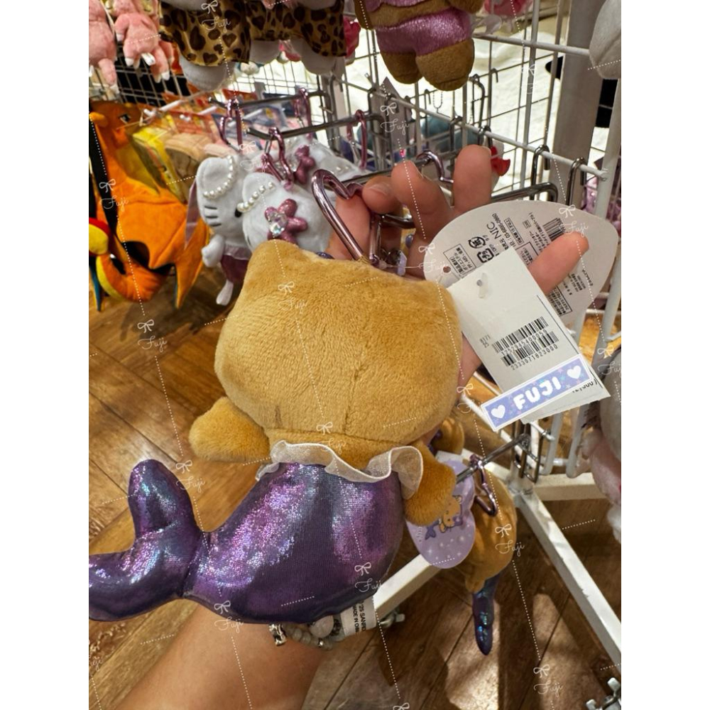 【富士🇯🇵日本代購】全新正版現貨 Sanrio 限量 曬黑 kitty 美人魚 長腳kitty マーメイド 吊飾 鑰匙圈-細節圖6