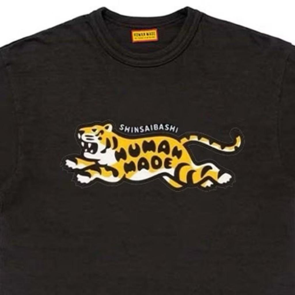 【富士🇯🇵日本代購】全新日本現貨 HUMAN MADE 2025SS 限量 心齋橋限定 春夏新款 老虎T 黑色 S號-細節圖2