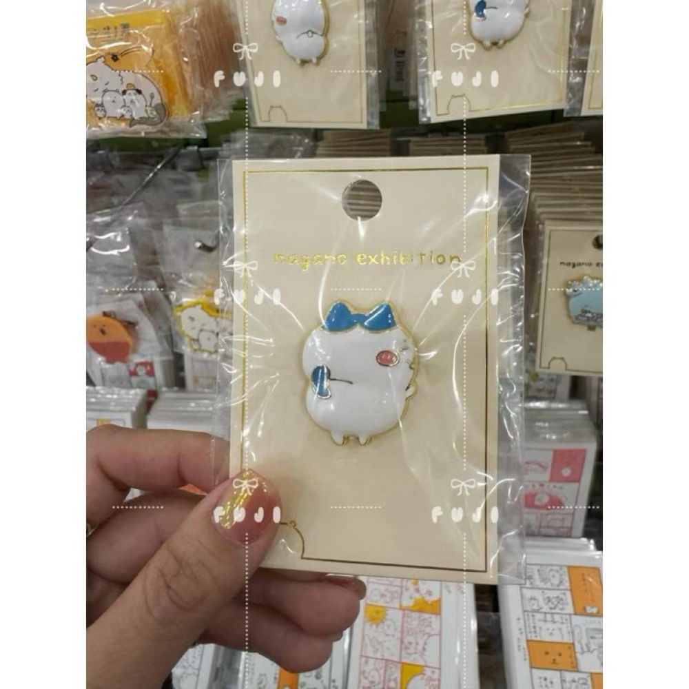 【富士🇯🇵日本代購】全新正版現貨 Chiikawa ちいかわ 吉伊卡哇 X 自嘲熊 ナガノ 金屬 立體 徽章 別針-細節圖8