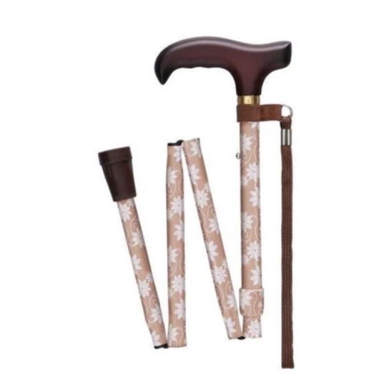 ～輕型 鋁製   花紋摺疊  登山杖 現貨不用等 可調節高度-細節圖2