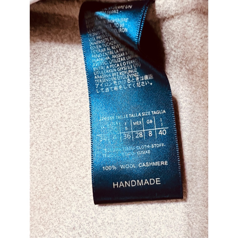 韓製100%雙面羊絨手工製作大衣-細節圖4