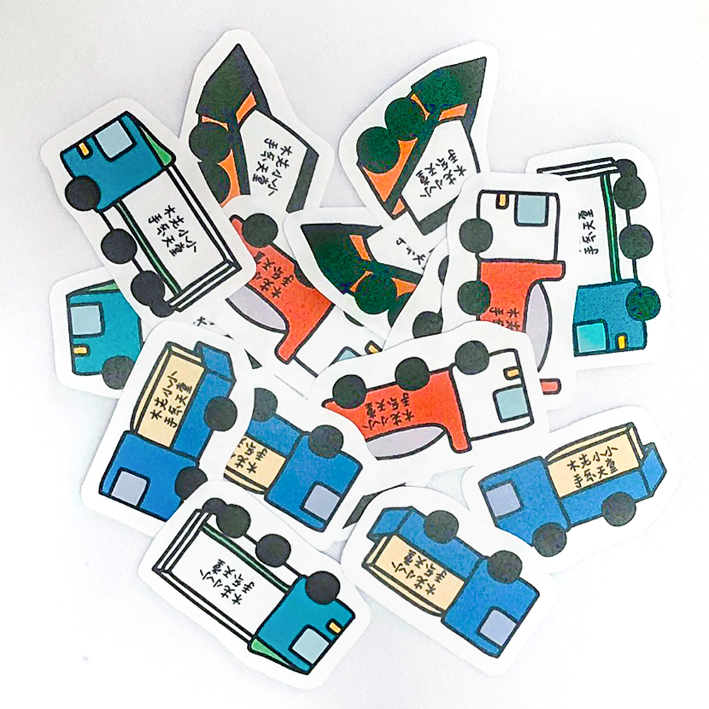 手繪白底姓名貼【防水、耐高溫】- 工具車50入-細節圖2