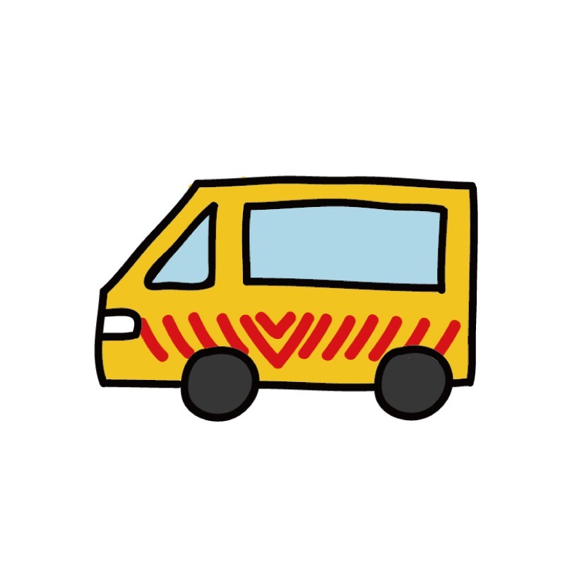 手繪白底姓名貼【防水、耐高溫】- 車車Ⅱ 50入-規格圖5